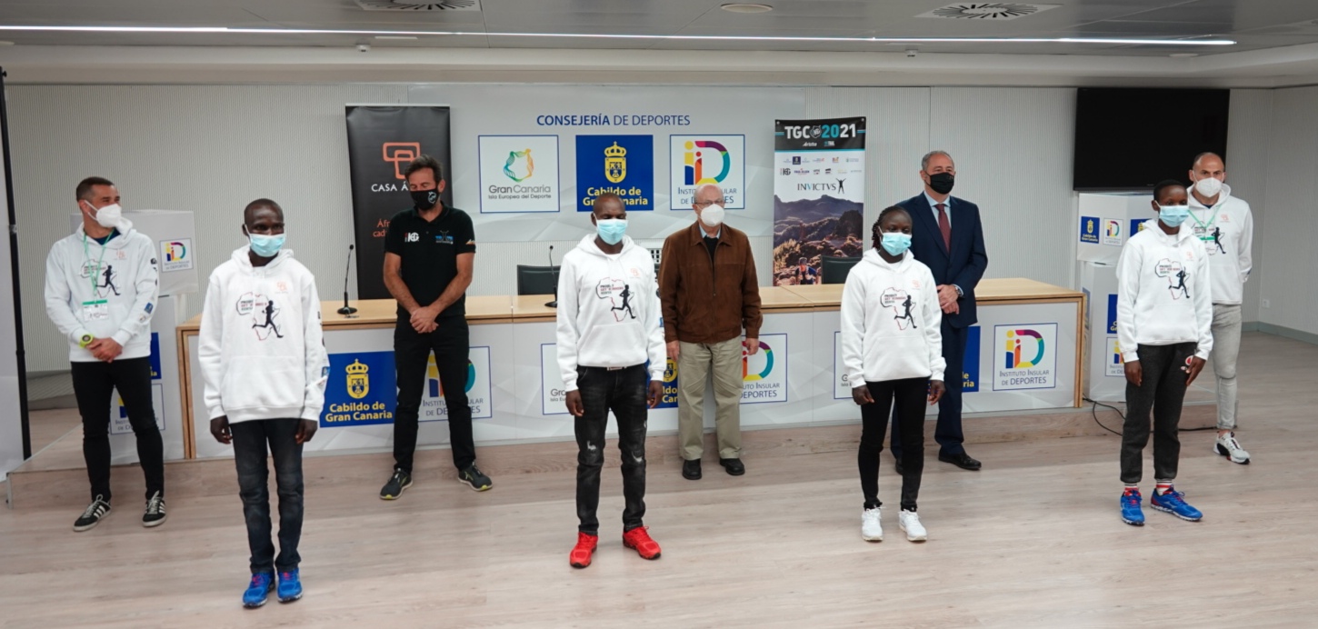 Atletas keniatas en la TransGranCanaria 2021_Rueda de Prensa