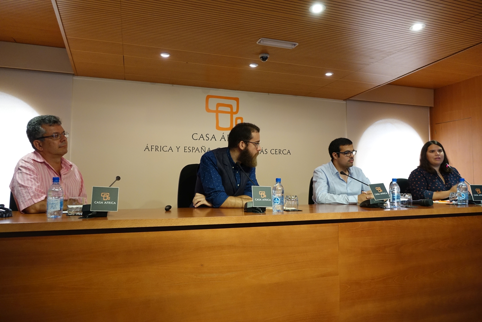 Mesa de presentación de la jornada: Germán Santana, Teodoro Nelson, Juan Pablo Seijas y Ruth Medina