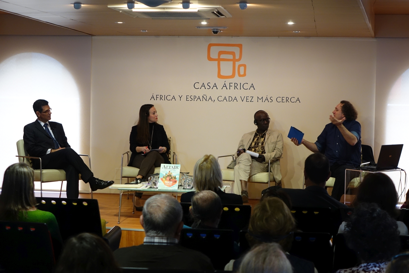 Alberto Virella Gomes, Ariadne Hernández, Pere Ortin y Boubacar Boris Diop