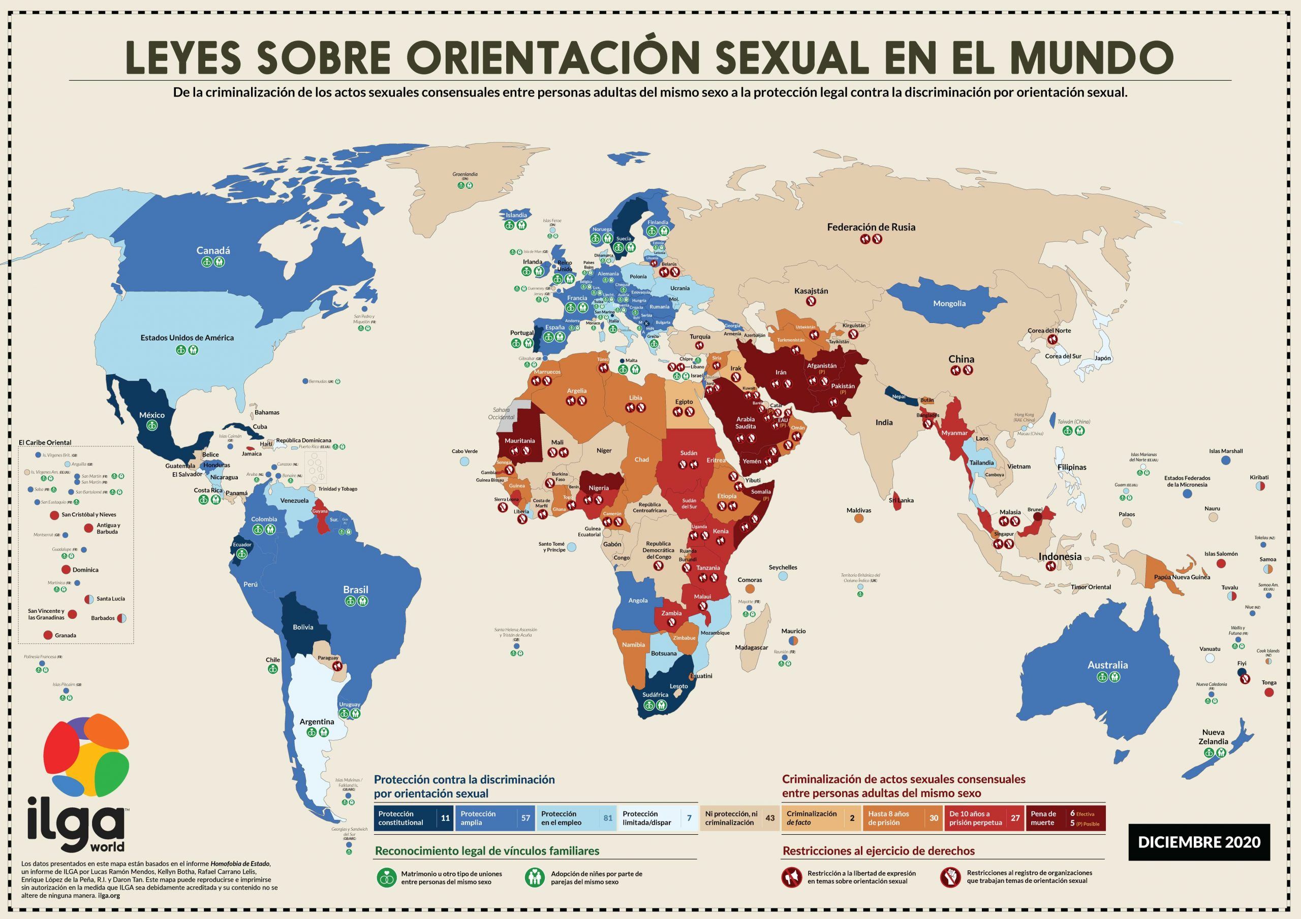 Leyes sobre orientación sexual en el mundo 2020