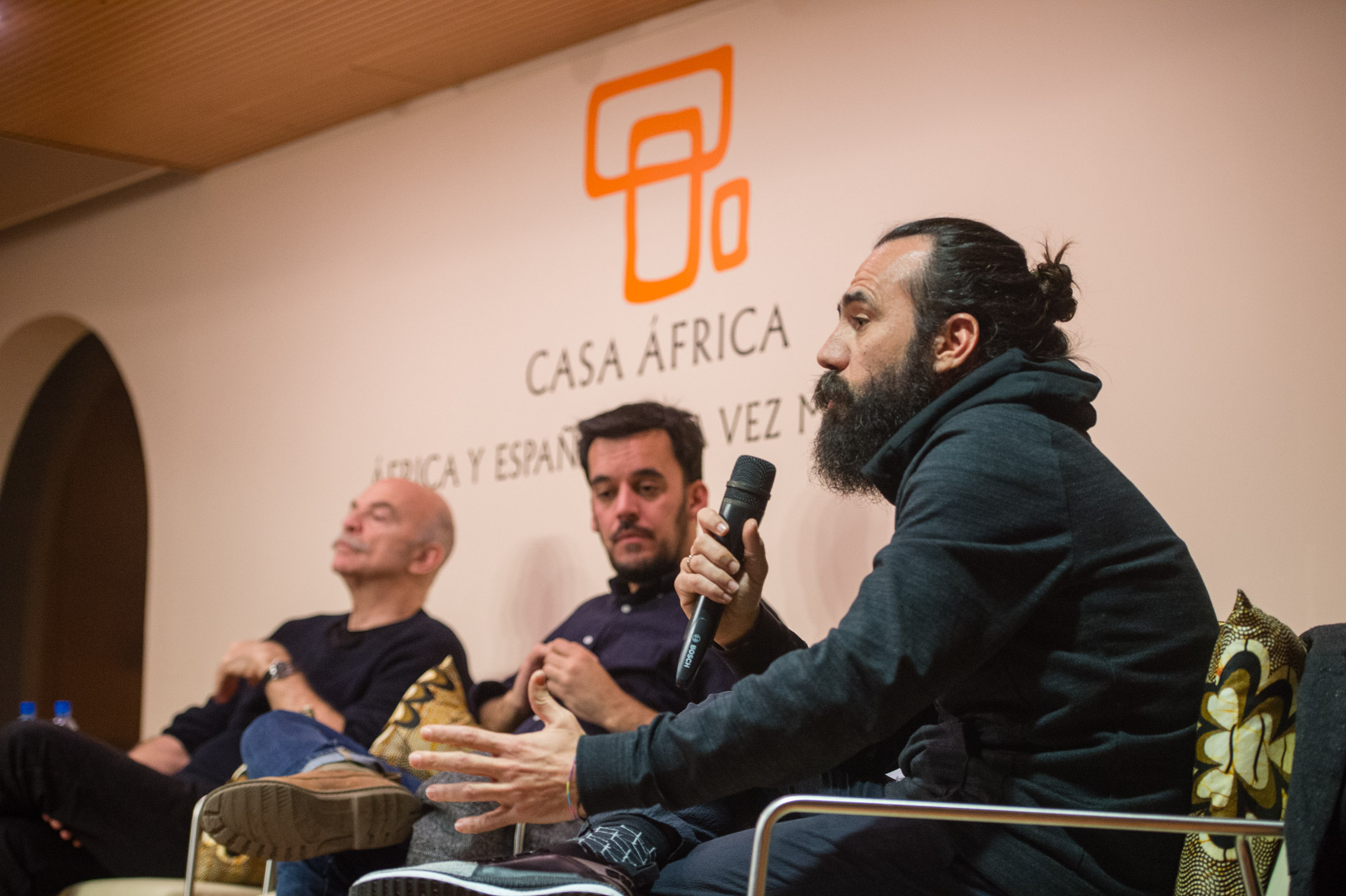 Jorge Martínez, Martín Caparrós y Samuel Aranda