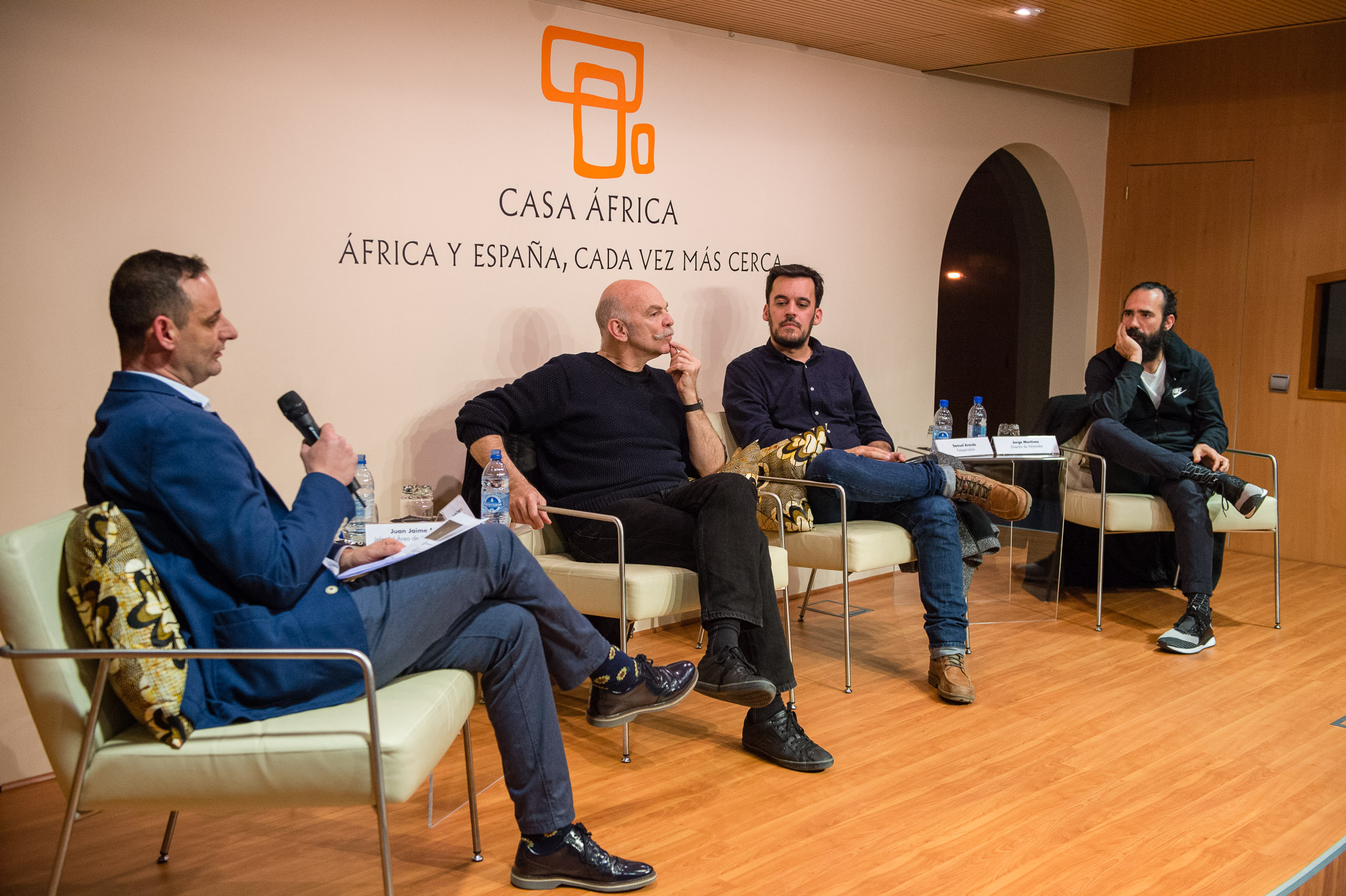 Jorge Martínez, Martín Caparrós y Samuel Aranda