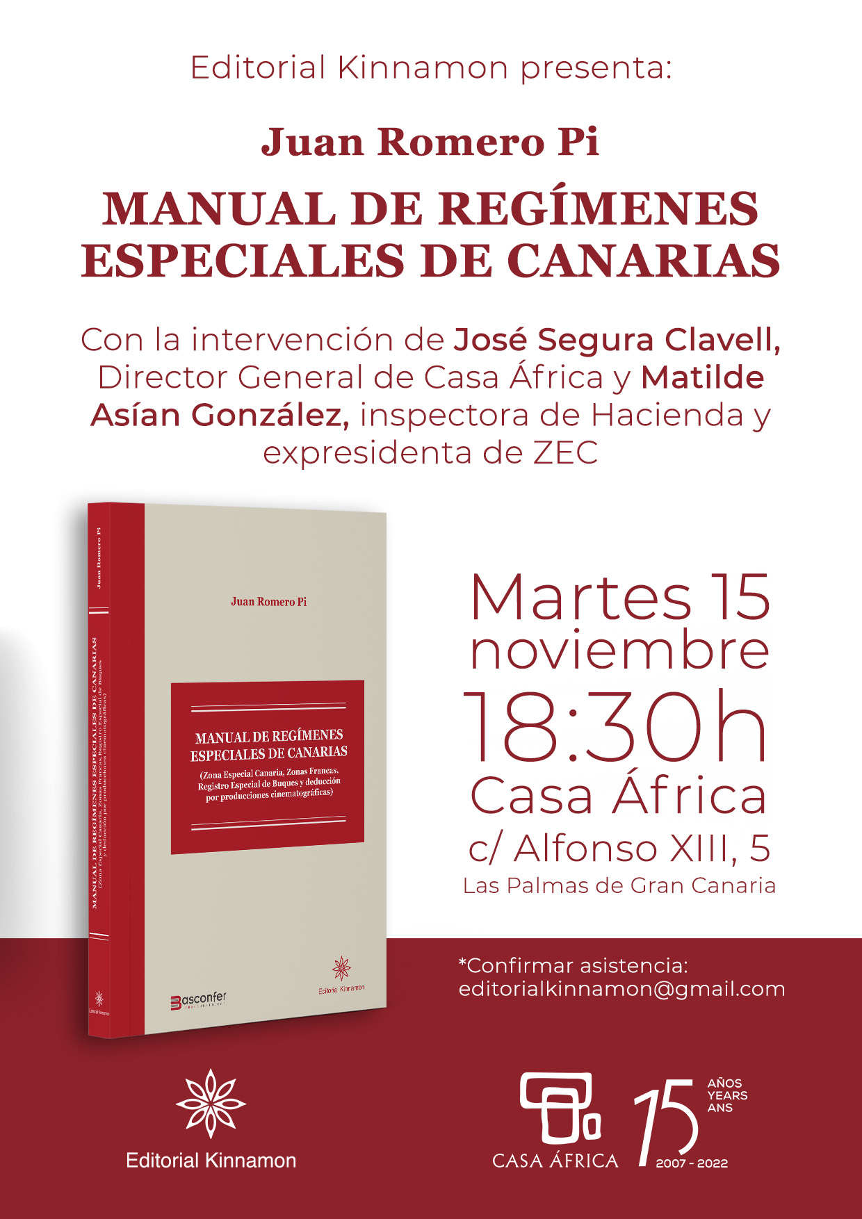 Cartel presentación del libro