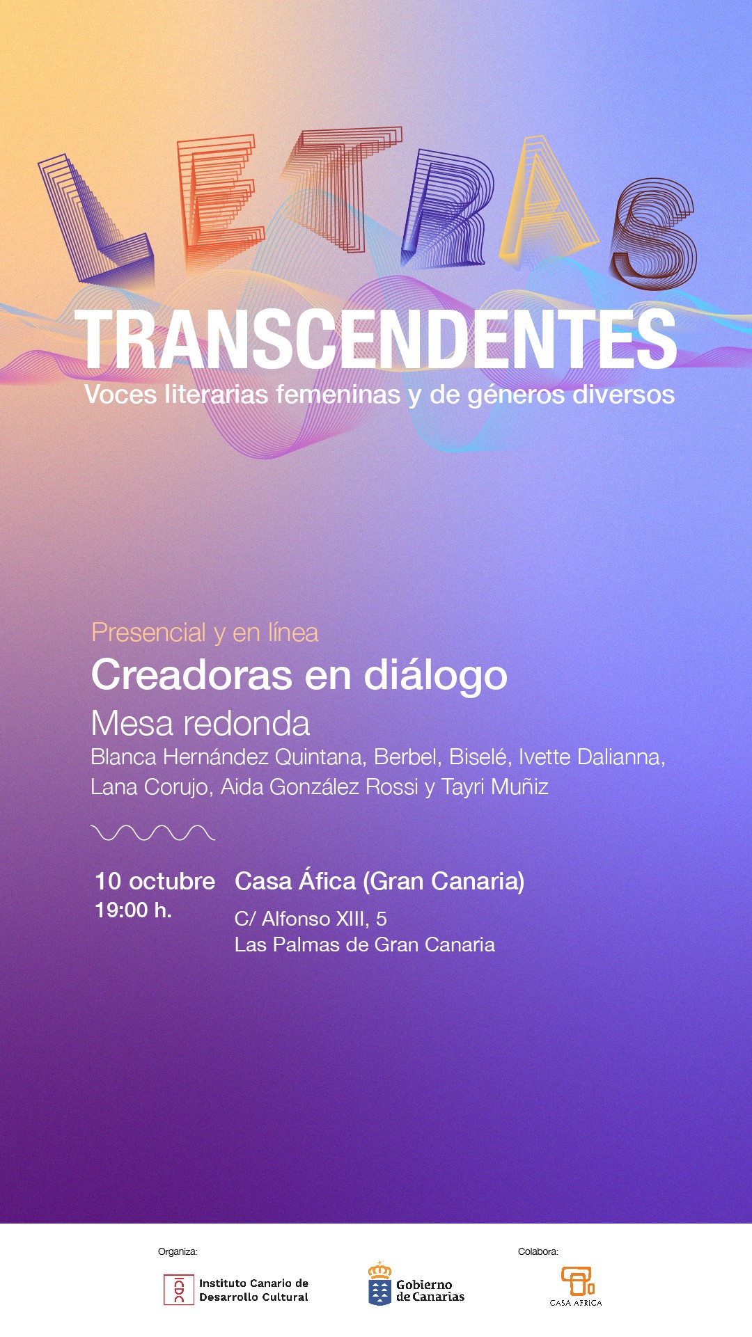 Cartel para RRSS Creadoras en diálogo