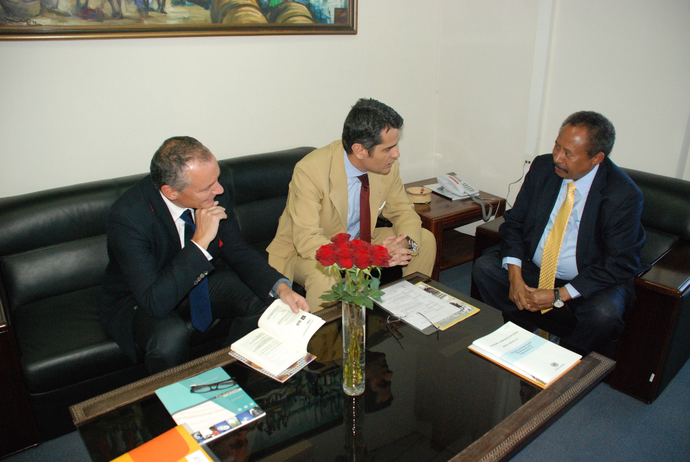 1. Reuniones de Casa África, representada por Luis Padilla - Secretario General -, en la UNECA junto con el embajador de España en Etiopía, Miguel Fernández-Palacios