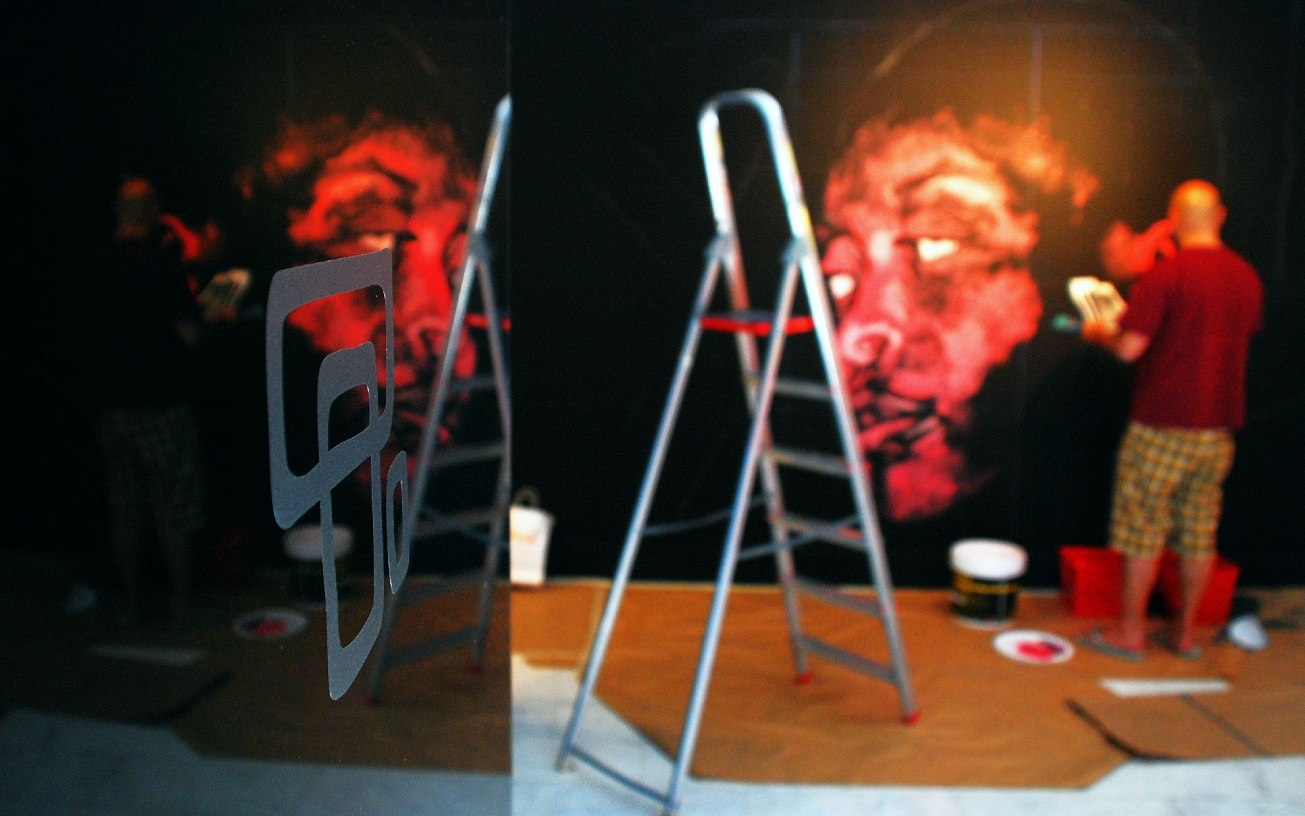 12. Montaje de la exposición Gráffica