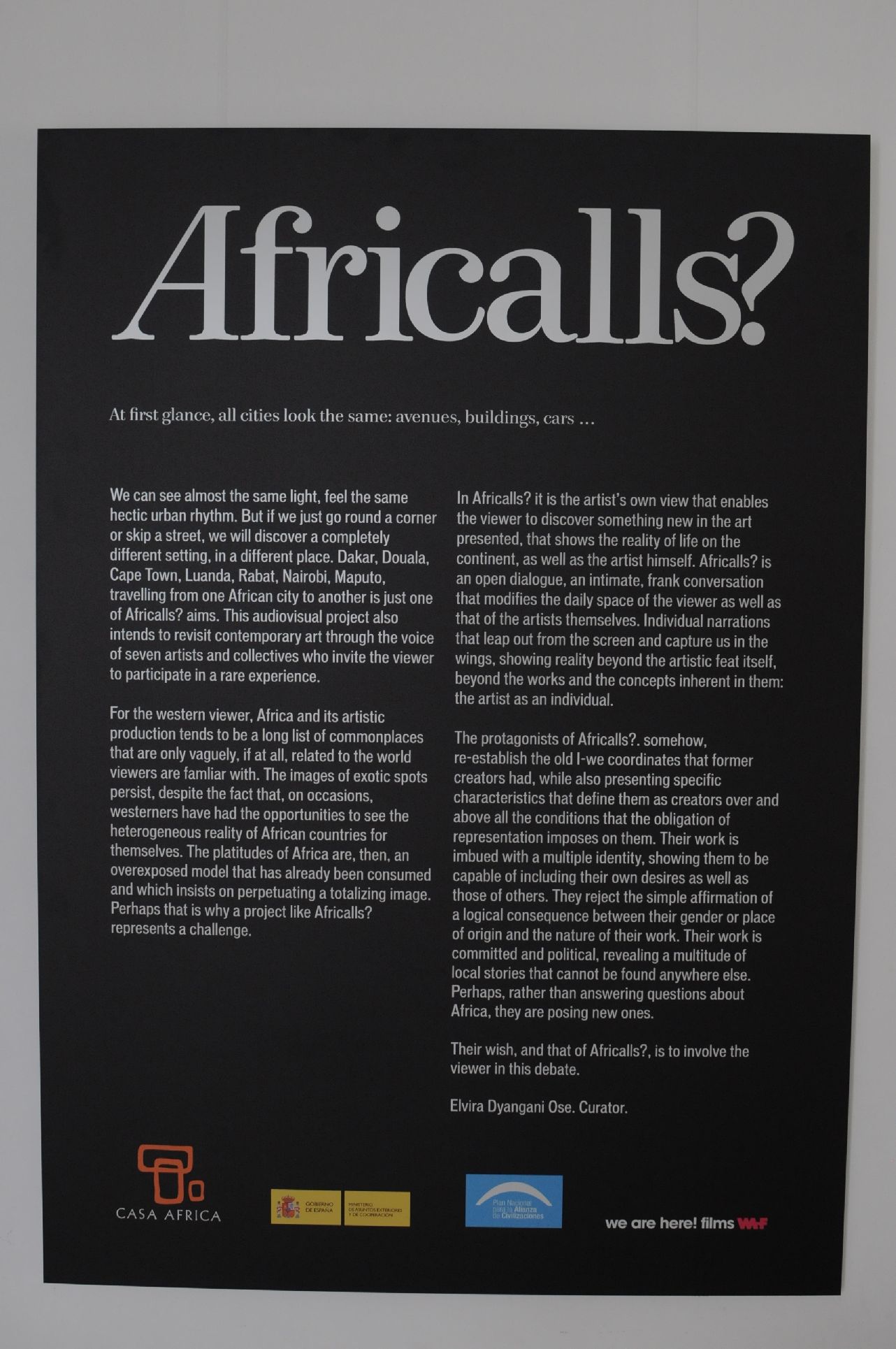 3. Exposición-proyecto audiovisual  Africalls? en la Fundación Nubuke en Accra (Ghana)