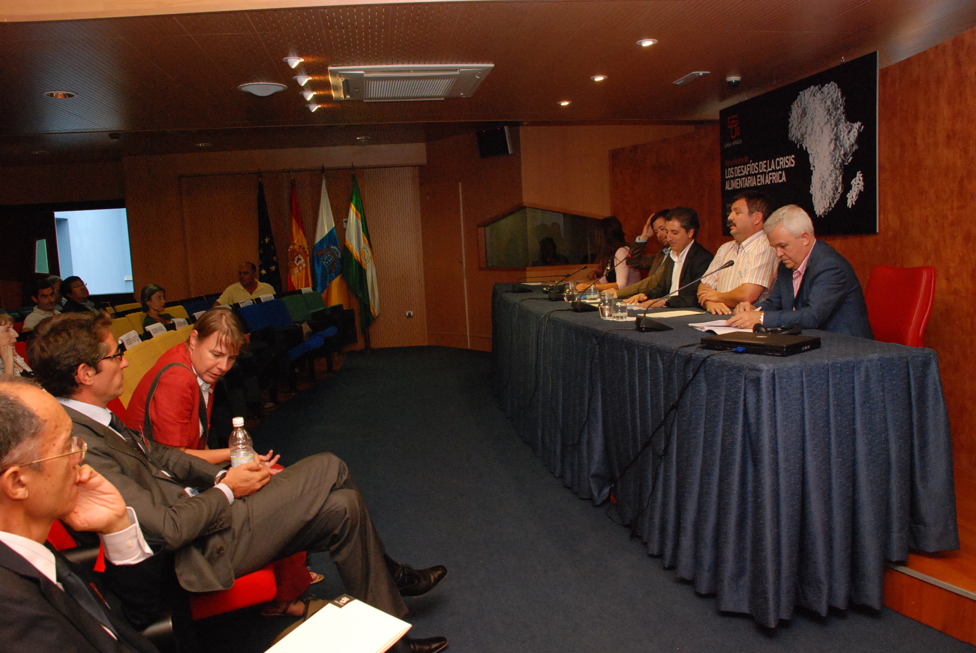 14. Imagen de la mesa de debate Crisis Alimentaria en África en Casa África, 2008