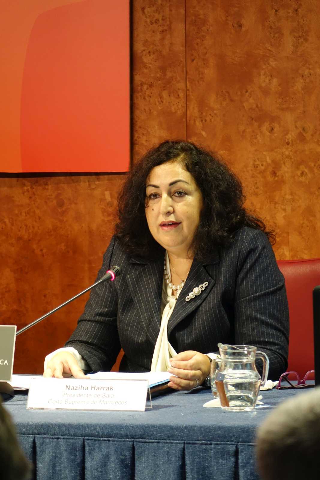 10. Imagen de Naziha Harrak -Presidenta de Sala de la Corte Suprema del Reino de Marruecos- en el Seminario Seguridad Jurídica España-Marruecos- en Casa África