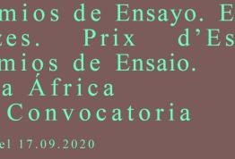 12ª Convocatoria de los Premios de Ensayo Casa África