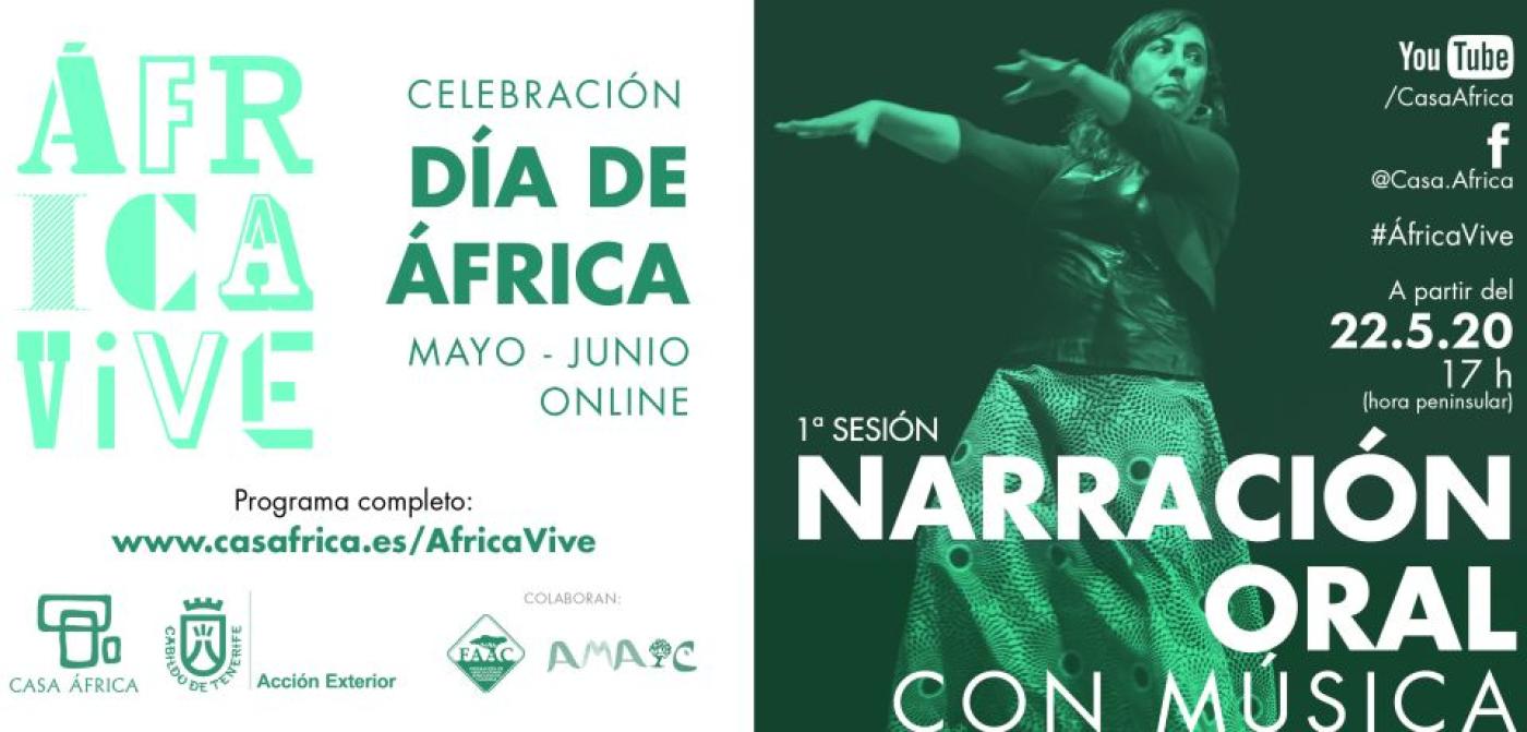 Cuentos africanos con Ana Griott y música de Khali Thioune. Narración oral en línea.