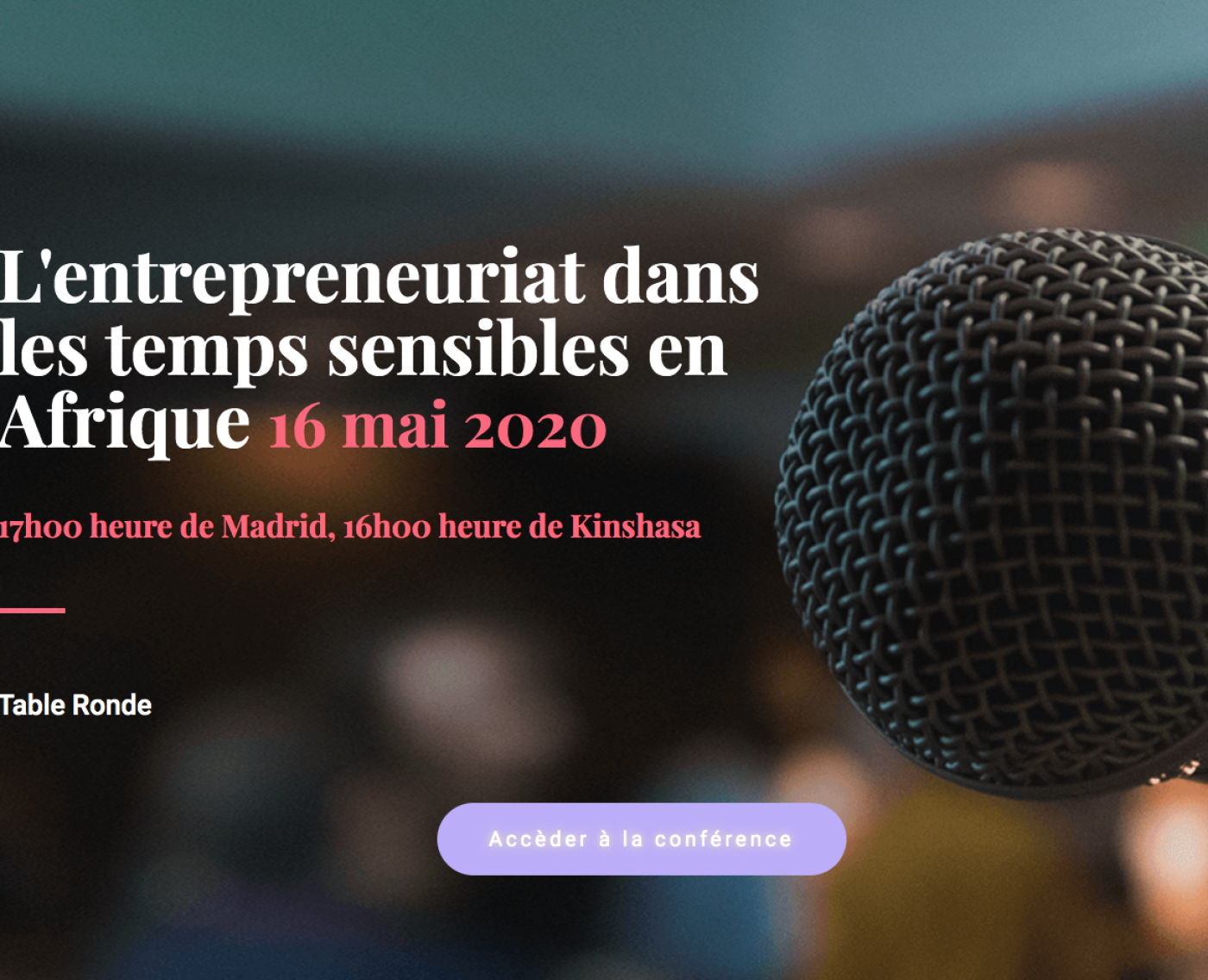 Mesa redonda on line: Emprendimiento en tiempos sensibles en África Mesa redonda on line: Emprendimiento en tiempos sensibles en África