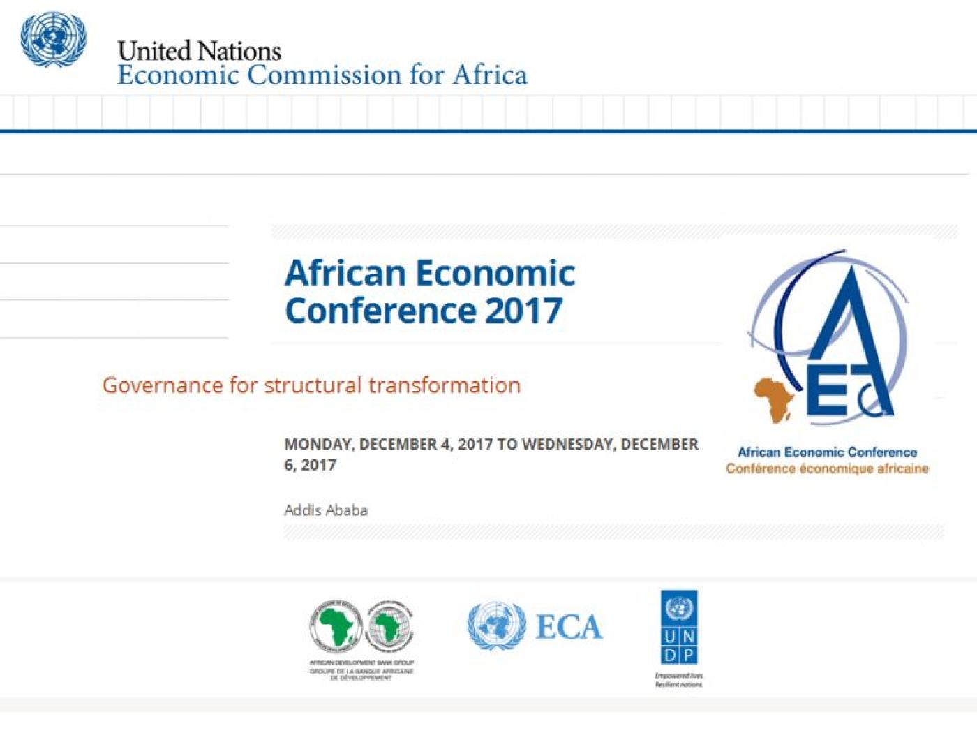 Convocatoria para la Conferencia Económica de África 2017