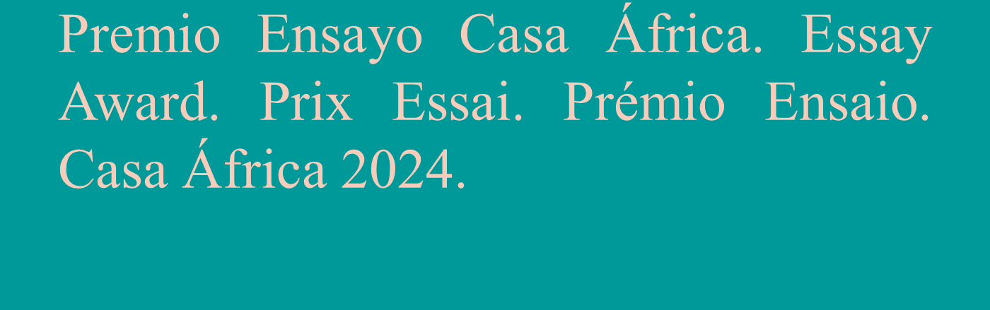 15ª Convocatoria de los Premios de Ensayo Casa África