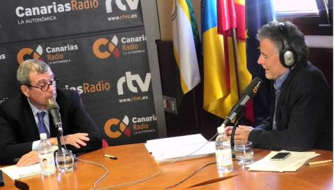 Programa de radio Ahora África de Canarias Radio. Presentación de Binter y entrevista a Santiago Martínez-Caro, Director General de Casa África