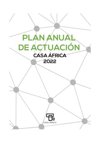 Histórico de Planes Anuales de Actuación de Casa África