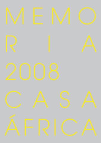 Memoria Casa África 2008