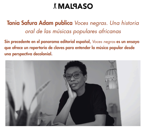 Nota de prensa de la editorial