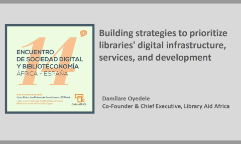 Presentación de Damilare Oyedele en el 14º Encuentro de Sociedad Digital y Biblioteconomía