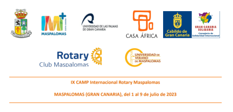 Programa del IX Camp Internacional del Rotary Club Maspalomas Programa del IX Camp Internacional del Rotary Club Maspalomas