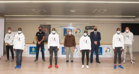 Atletas keniatas en la TransGranCanaria 2021_Rueda de Prensa