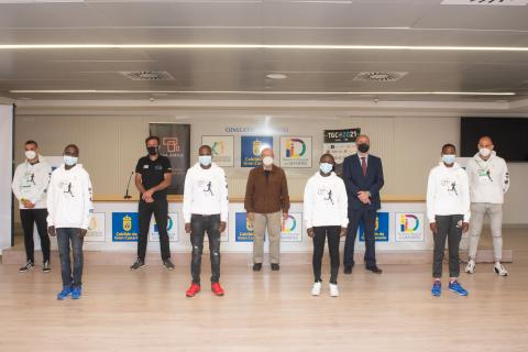 Atletas keniatas en la TransGranCanaria 2021_Rueda de Prensa