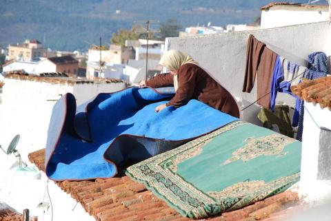 Alfombra azul