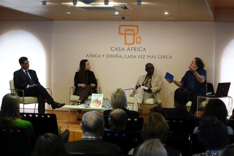 Alberto Virella Gomes, Ariadne Hernández, Pere Ortin y Boubacar Boris Diop