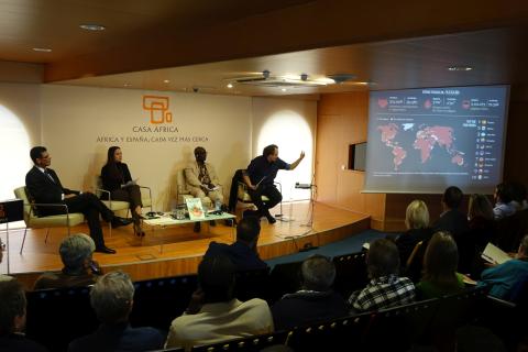 Alberto Virella Gomes, Ariadne Hernández, Pere Ortin y Boubacar Boris Diop