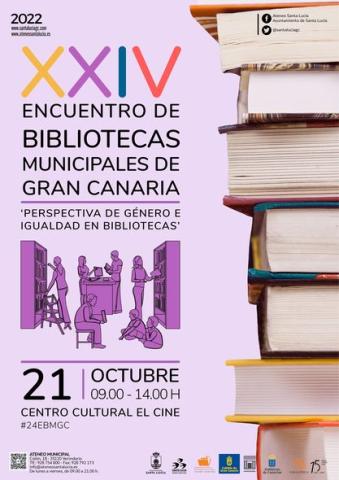 Cartel XXIV Encuentro de Bibliotecas Municipales de Gran Canaria