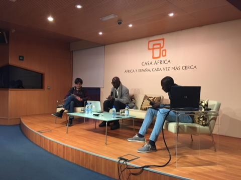 Antonio Lozano, Boubacar Boris Diop y Mame Cheikh