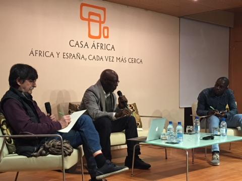Antonio Lozano, Boubacar Boris Diop y Mame Cheikh