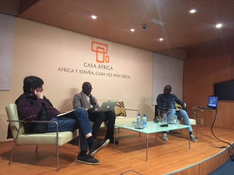 Antonio Lozano, Boubacar Boris Diop y Mame Cheikh