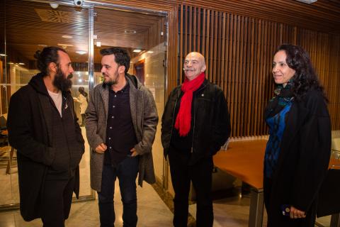 Jorge Martínez, Martín Caparrós y Samuel Aranda
