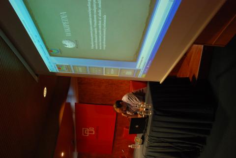9. Taller Wikiáfrica en el Auditorio Nelson Mandela de Casa África, dirigido por Marcos Tallés -Secretario de Wikimedia en España-