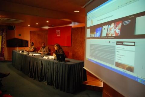 1. Presentación del portal multimedia KUWAMBA de Casa África por Estefanía Calcines, Jefa del Área Web y Mediateca online
