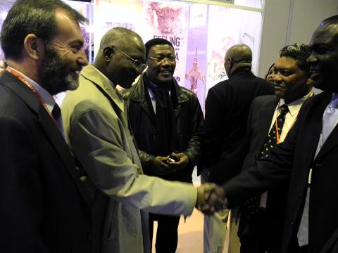 1. Recepción de empresarios africanos y Ricardo Martínez Vázquez (izq.) –Director General de Casa África-