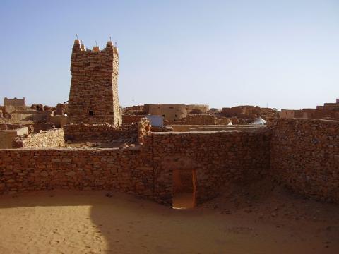 19.	Imagen del minarete de la mezquita en Chinguetti, Mauritania