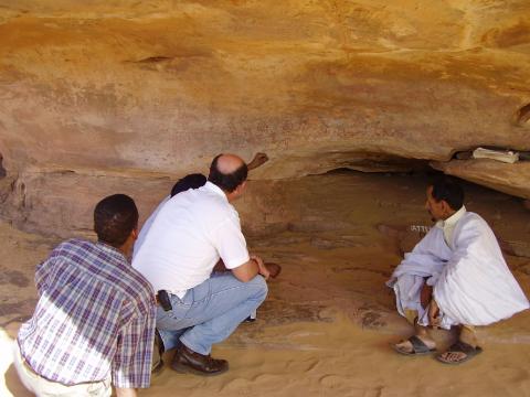 21.	Imagen de los grabados rupestres en Chinguetti, Mauritania