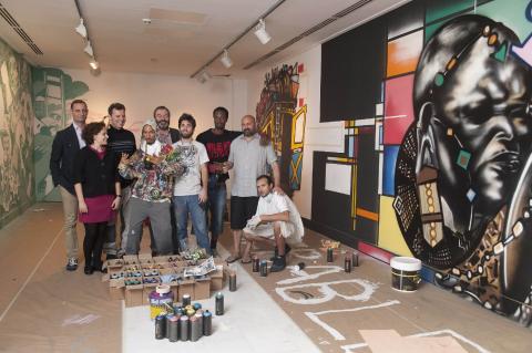 6. Montaje de la exposición Gráffica