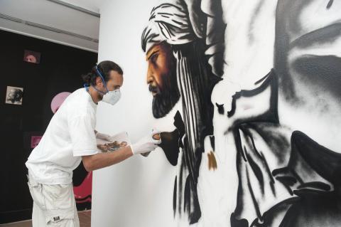 9. Montaje de la exposición Gráffica