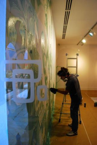 11. Montaje de la exposición Gráffica