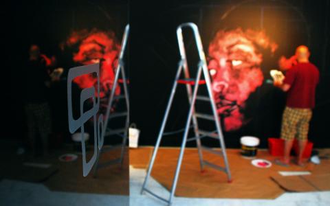 12. Montaje de la exposición Gráffica