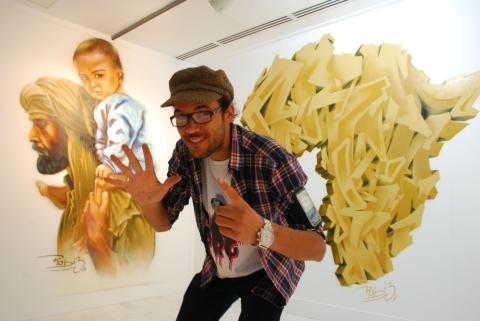 21. Montaje de la exposición Gráffica