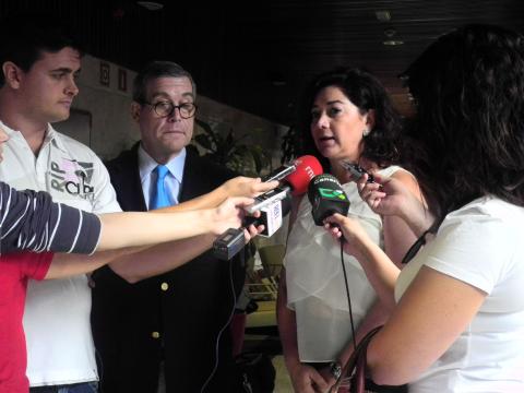 13. Declaraciones de Beatriz Barrera (Presidenta de la ZEC) tras la reunión con antiago Martínez-Caro (Director General de Casa África)
