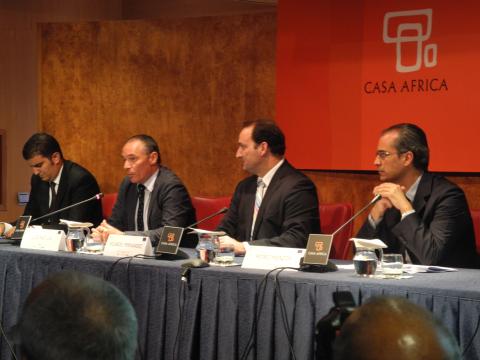 1. Mesa de presentación del Encuentro de Operadores Turísticos Canarias - Marruecos en Casa África