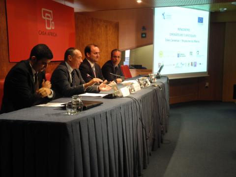 4. Mesa de presentación del Encuentro de Operadores Turísticos Canarias - Marruecos en Casa África