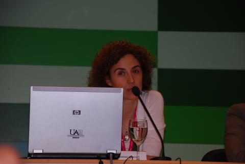 3. Imagen en la presentación del Congreso de Itziar Ruiz-Giménez (Universidad Autónoma de Madrid, UAM) y directora del Congreso