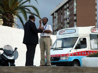 14. Imagen de Donato Ngondo con Justo Bolekia (Guinea Ecuatorial) en el SILA, 2009