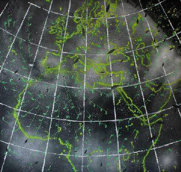 10. Imagen de Wind map, obra realizada por Conor Ralphs para la residencia artística en Hangar (Barcelona), 2012
